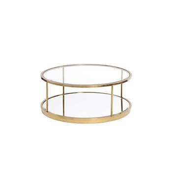 Rippon Brass Circular Coffee Table (H36 x W90 x D90cm)