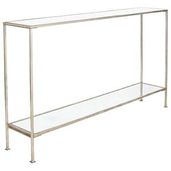 Rivulet Console Table, Large - Antiqued Silver (80 x 140cm)
