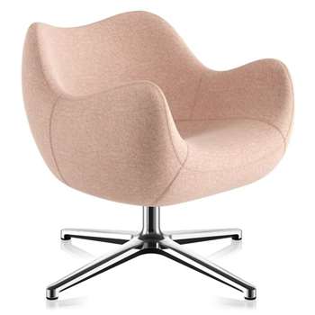 Roman Modzelewski Soft Cross Swivel Armchair, Synergy Pink (H74 x W79 x D79cm)