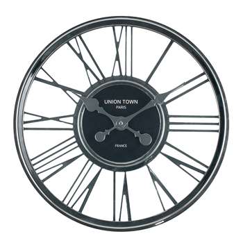 Roman Wall Clock Black (Diameter 45.5cm)