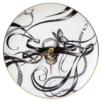 Rory Dobner - Masked Skull Clock - Medium (Diameter 21cm)