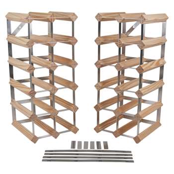 RTA 33 Bottle 6 in 1 Flexi Wooden Wine Rack