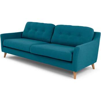 Rufus 3 Seater Sofa, Rich Azure (81 x 200cm)