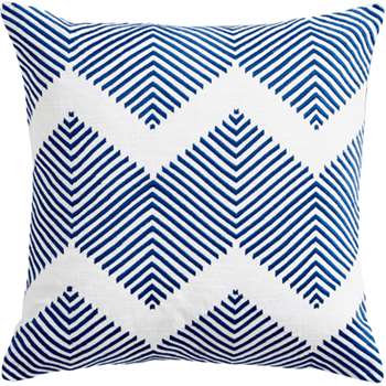 Ryker Embroidered Cushion, Blue (45 x 45cm)