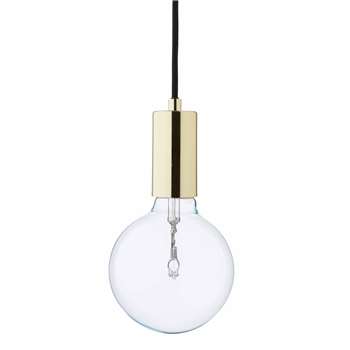 Salby Pendant Lamp, Gold With Black Cord 10 x 8cm