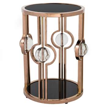 Saturn Lamp Table - Rose Gold (H50 x W39 x D39cm)
