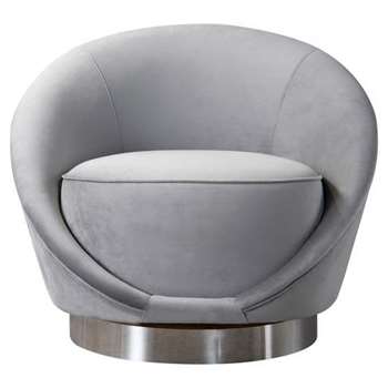 Selini Swivel Chair - Dove Grey (H76 x W88 x D79cm)