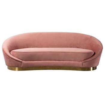Selini Three Seat Sofa – Blush Pink (H73 x W230 x D100cm)