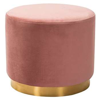 Senio Circular Stool Pink (H45 x W50 x D50cm)
