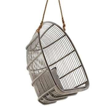 Sika Rattan Renoir Hanging Chair in Taupe (H113 x W75 x D68cm)