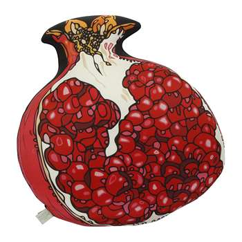 Silken Favours - Pomegranate Silk Shaped Cushion (40 x 44cm)