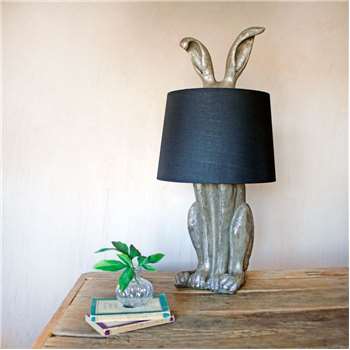 Silver Hetty Hare Table Lamp (H76 x W24 x D39cm)