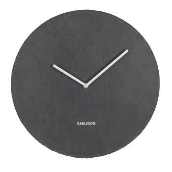 Slate wall clock (H40 x W40 x D4cm)