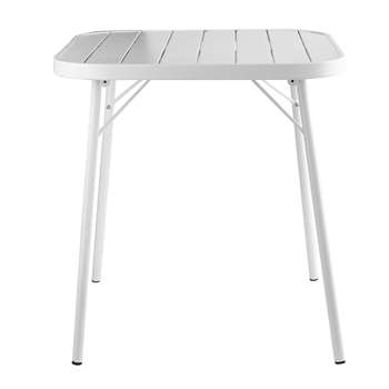 SOLEDAD Metal folding garden table in white W 70cm