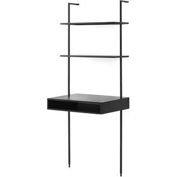 Solomon Leaning Desk, Black (H175 x W65 x D48cm)