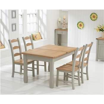 Dining Room Tables And Chairs Page 1, Somerset 130cm Oak And Cream Extending Dining Table