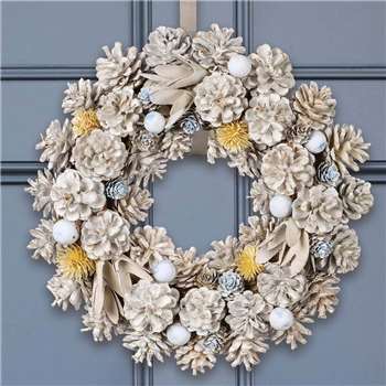 Sparkling Luxury Pine Cone Wreath (H36 x W36cm)