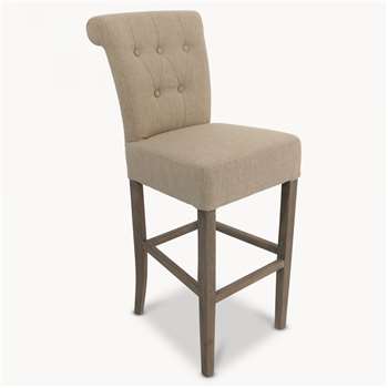 St James Beige Padded Bar Stool (112 x 58cm)