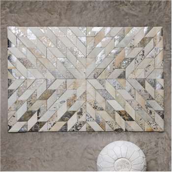 Starburst Patchwork Cowhide Rug 180 x 120cm