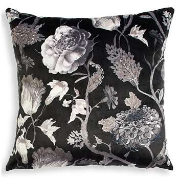 Statement Floral Square Cushion, Grey Mix (H50 x W50cm)