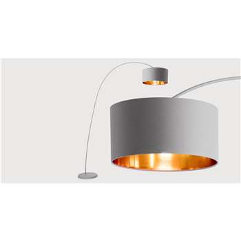 Sweep Floor Lamp, Matt Grey with Copper (206 x 106cm)