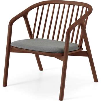 Tacoma Accent Armchair, Walnut (H71 x W65 x D64cm)