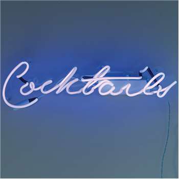 Talking Tables - Blue 'Cocktails' Neon Light (H23 x W50.5 x D9cm)