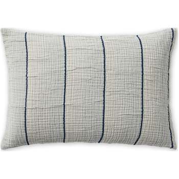 Tallis Organic Cotton Bed Cushion, Indigo Blue (H35 x W50cm)