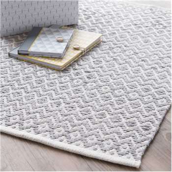 TAVIRA Cotton Rug, Grey (H60 x W90cm)