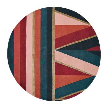 Ted Baker - Sahara Round Rug - Burgundy (Diameter 150cm)