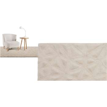 Tekari Large Wool Rug, Cream (160 x 230cm)