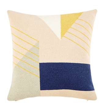 TERRAZZO Cotton Cushion with Graphic Motifs (45 x 45cm)