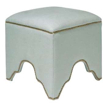 The Fauntleroy Stool - Stonewashed Indigo (H47 x W49 x D49cm)