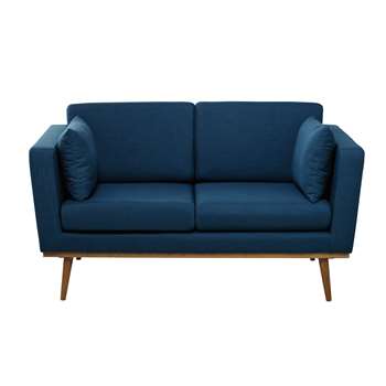 TIMEO 2 seater fabric sofa in petrol blue
