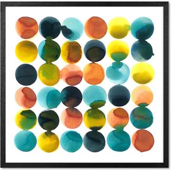 Tonal Dots by Rebecca Hoyes, Framed Wall Art Print (H53 x W53 x D2cm)
