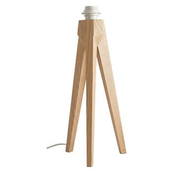 Tripod Ash wooden tripod table lamp base (Diameter 18cm)