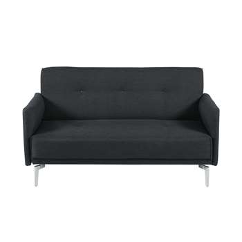 TURNER Mottled anthracite 2-seater fabric sofa (81 x 140cm)