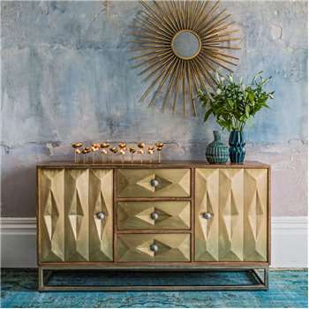 Umberto Brass Sideboard (77 x 142cm)