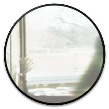 Umbra Hub Round Mirror, Black (Diameter 94cm)