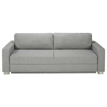 URBAN Light grey 3-seater fabric sofa bed (82 x 227cm)