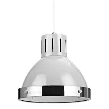 Vermont Light Grey Chrome Pendant Light