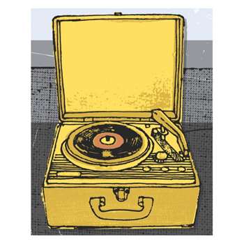Vintage Record 40 x 50 cm Print by Kavel Rafferty
