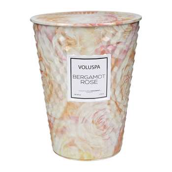 Voluspa - Roses Giant Ice Cream Cone Table Candle - Bergamot Rose - 737g (H15 x W12 x D12cm)