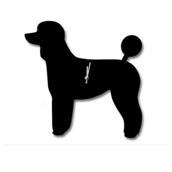 Wagging Tail Dog Clock in Poodle Design 34 x 46cm