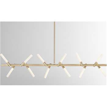 Wanda LED Diner Pendant Lamp, Antique Brass (H103 x W101 x D9cm)