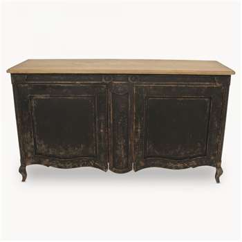 Woodcroft Vintage Oak Black Sideboard (88 x 160cm)