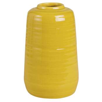 Yellow Ceramic Vase (H26 x W16 x D16cm)