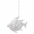 ADRIATIQUE patinated white metal fish lantern (38 x 59cm)