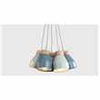 Albert Cluster Pendant Lamp, Muted Grey, Dusk Blue and Duck Egg (88 x 12cm)