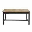 ALFRED Metal and Mango Wood 6-8 Seater Dining Table (H160 x W78 x D91cm)